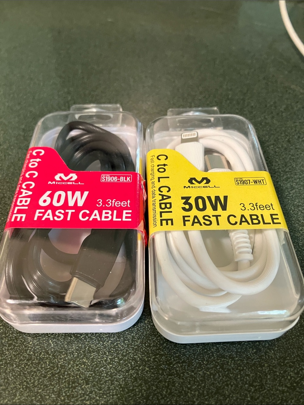 60W Fast USB-C Cable - Black (3.3 ft)
